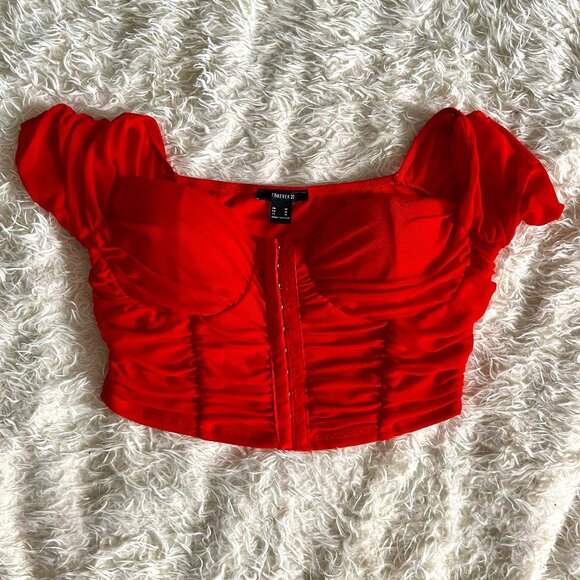 FOREVER 21 - Corset Crop Top 🌹 - Picture 1 of 4